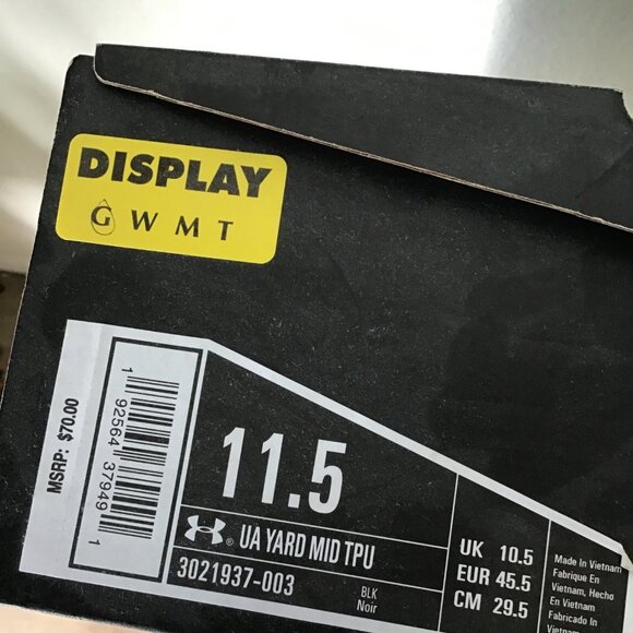 Under Armour Youth Baseball Cleats Size 11.5 Black & Blue Synthetic - Picture 11 of 11